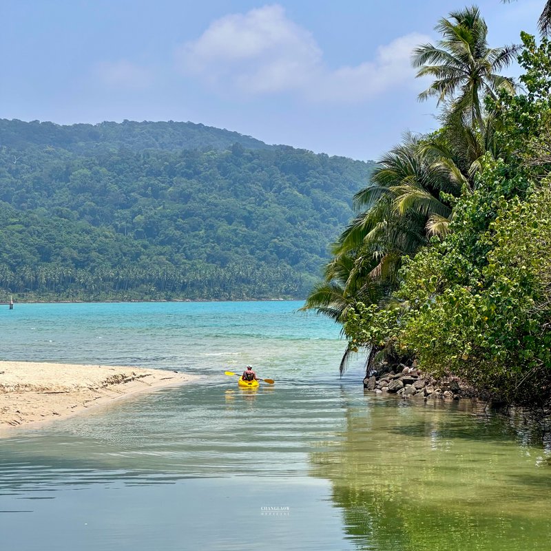 Kayaking through mangroves at Koh Kood