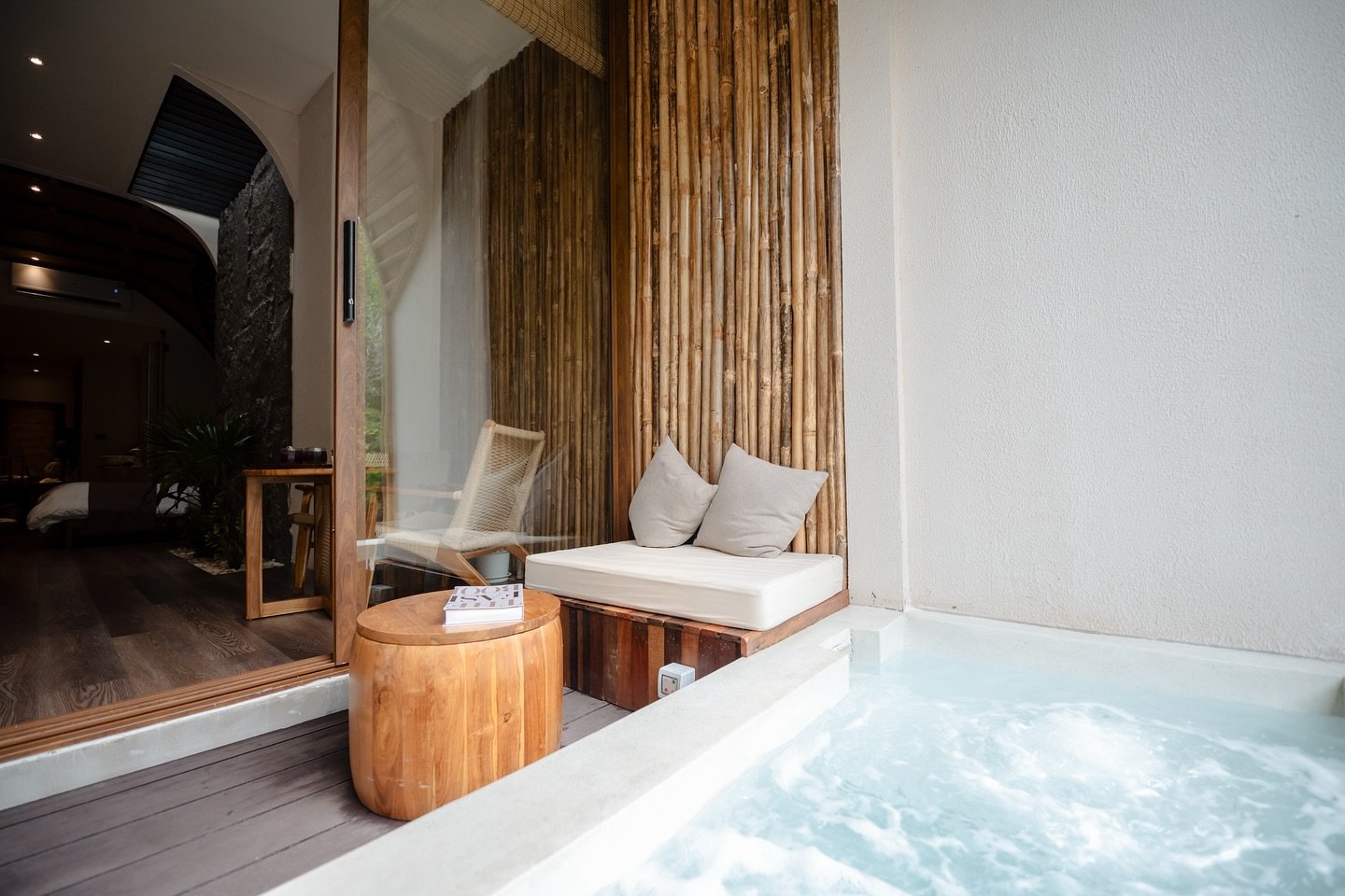 Private jacuzzi overlooking mangrove forest at Salty & Sunny Koh Kood